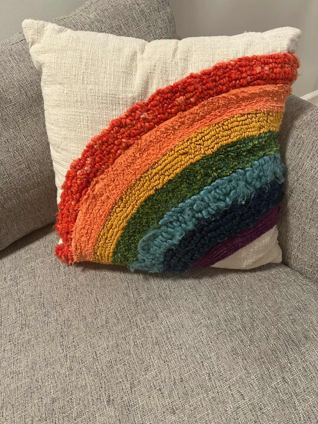 World Market Rainbow Tufted Pillow - photo 2
