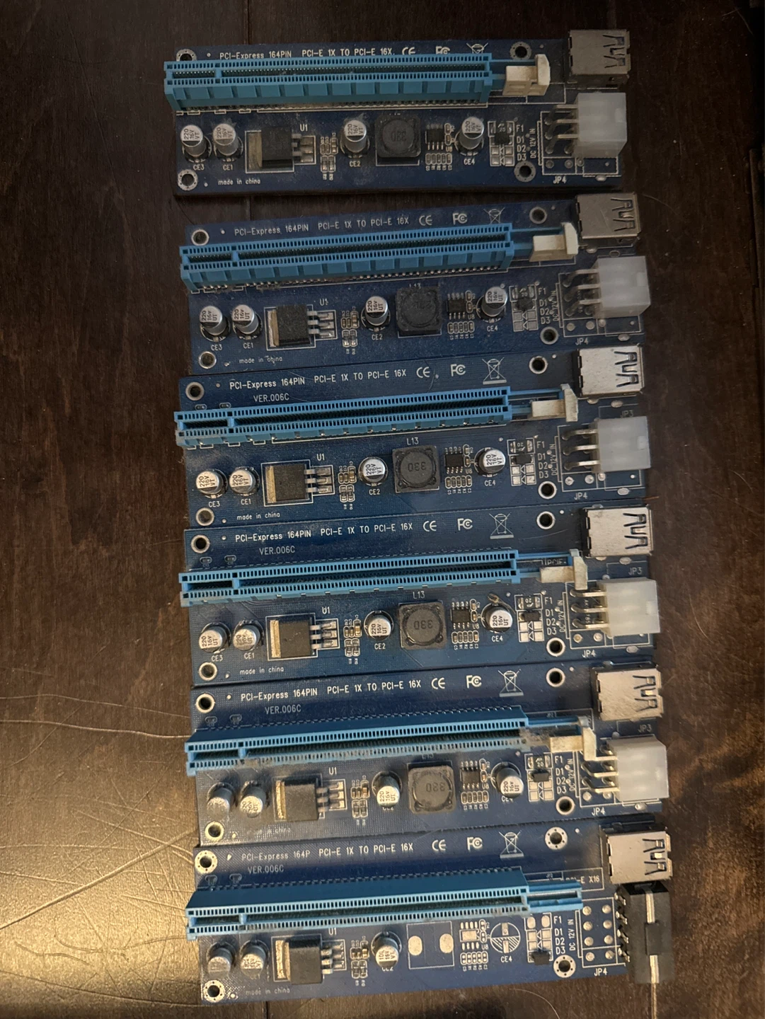 PCI-Express 164PIN to PCI-E 16X Risers (Multiple)