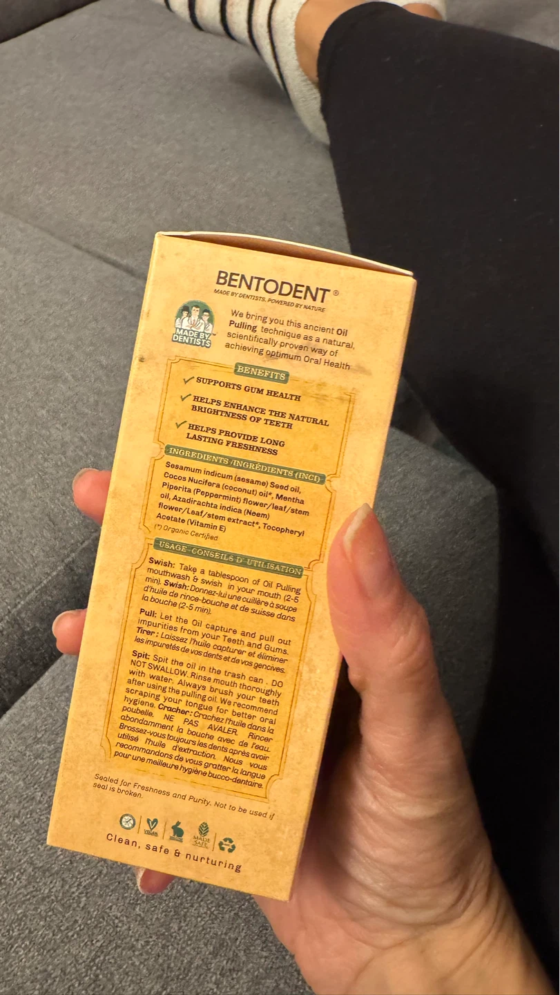 BENTODENT Coconut Oil Pulling Oral Rinse Neem & Mint - photo 2