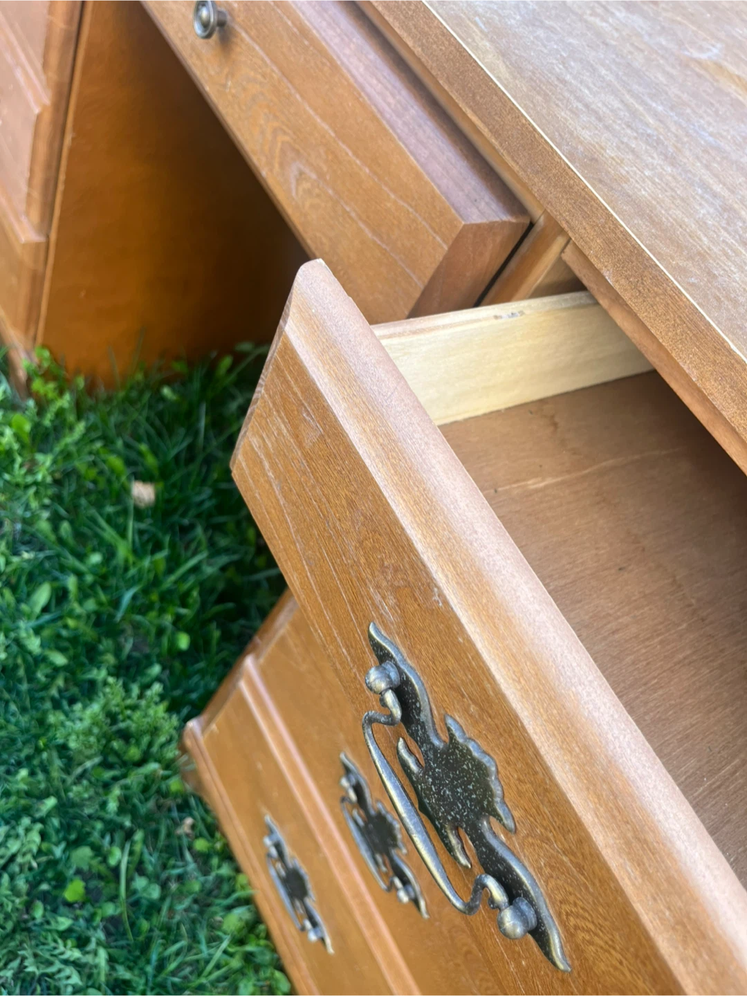 Wooden Desk with Drawers - photo 2