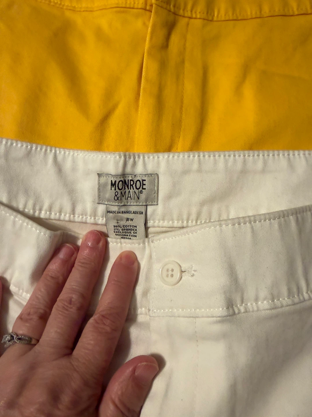 Monroe & Main Women's Pants (Yellow & White, Size 18W) - photo 4