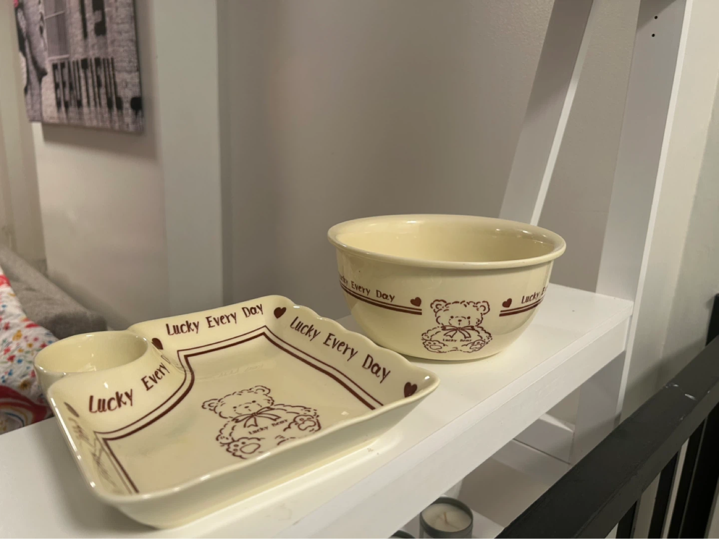 Set of Lucky Bear dishes - photo 3