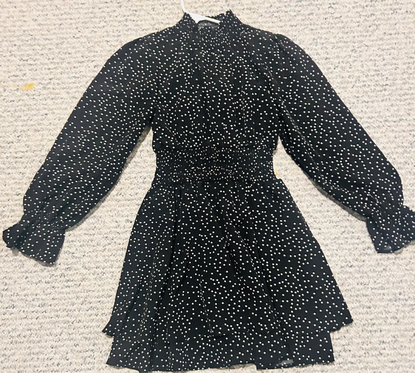 Black and White Polka Dot Mini Dress