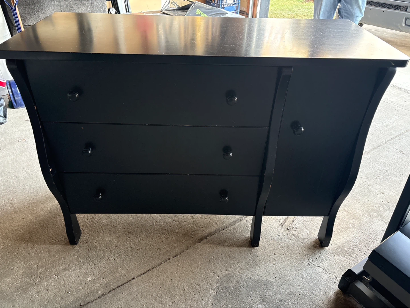 Black Dresser with 3 Drawers