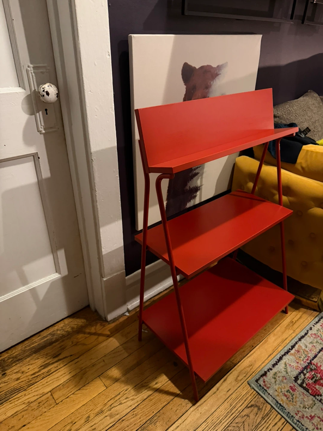 Red Shelving Unit