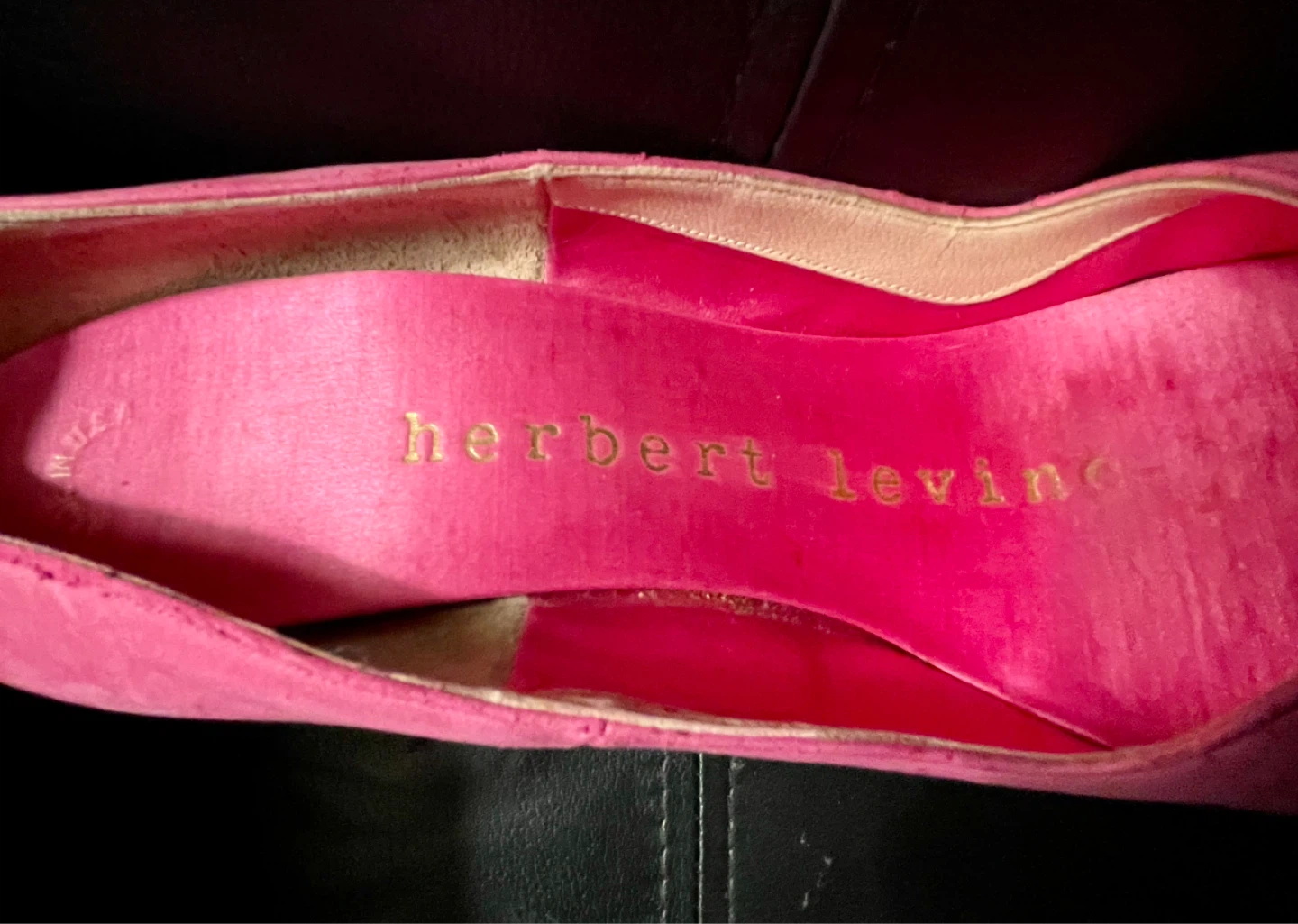 Vintage Herbert Levine Pink Suede Heels - photo 3
