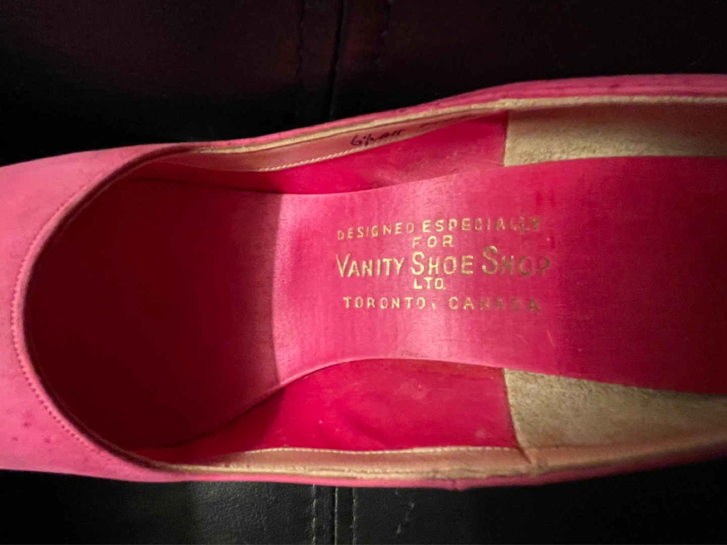 Vintage Herbert Levine Pink Suede Heels - photo 4