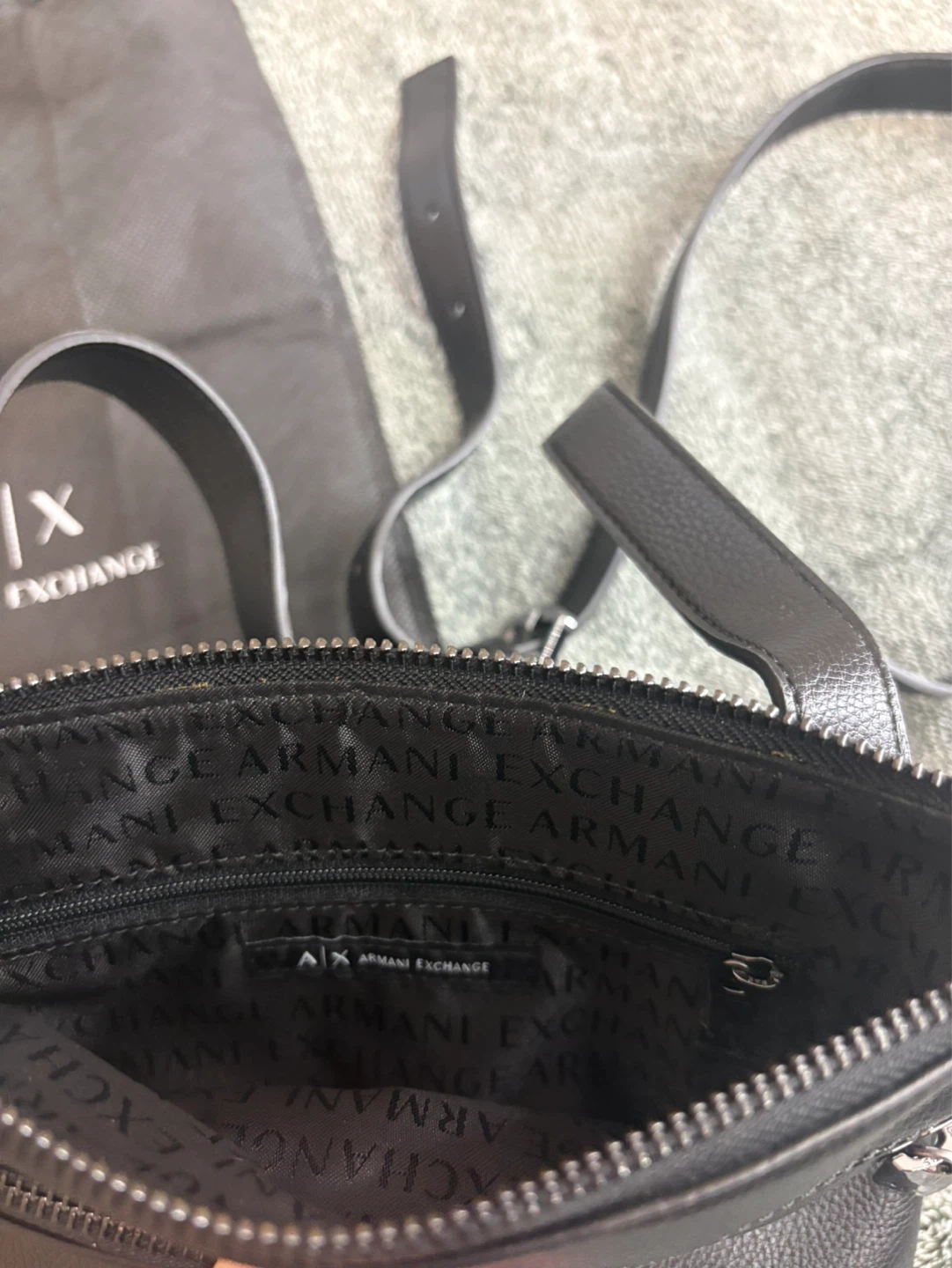 Armani Exchange Black Faux Leather Crossbody Bag - photo 4