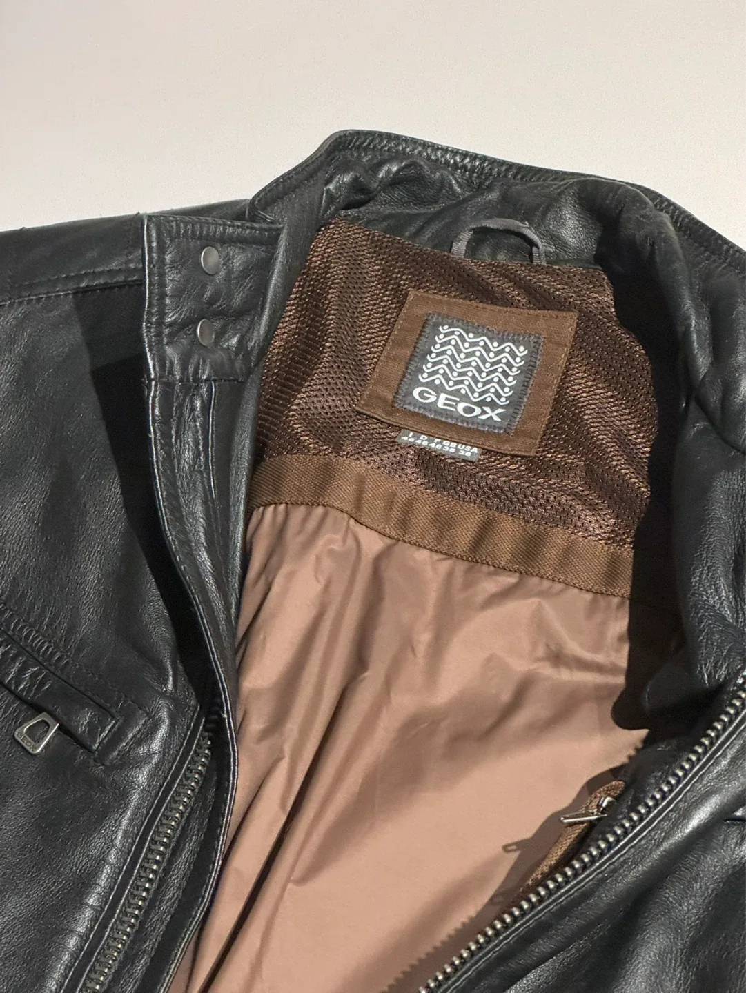GEOX Respira Leather Jacket - photo 2