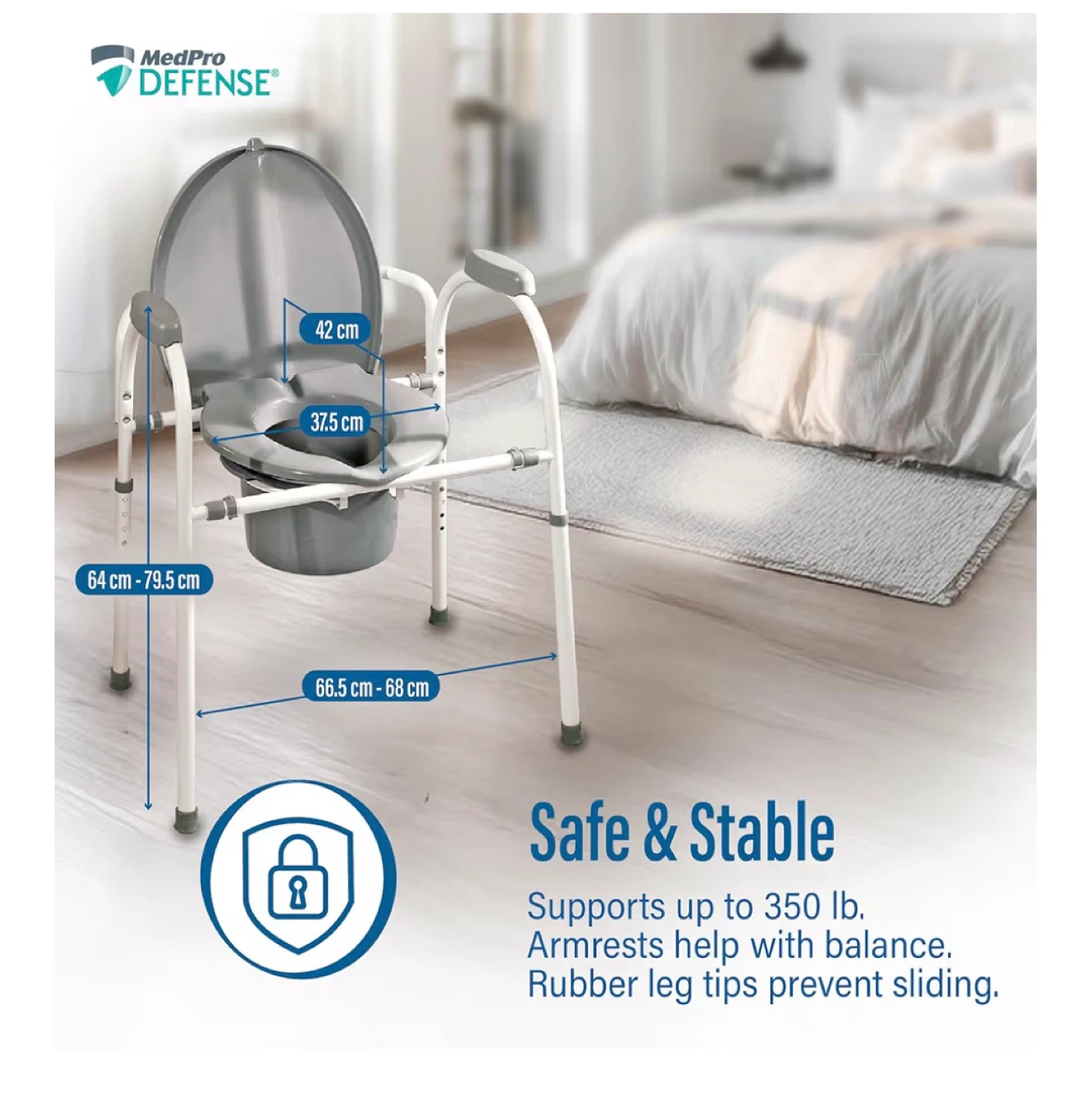 MedPro Defense Comfort Plus 3-in-1 Commode - photo 4