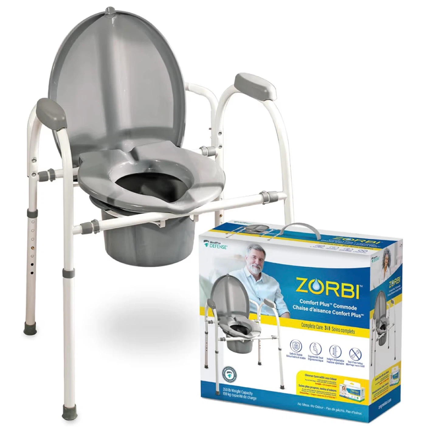 MedPro Defense Comfort Plus 3-in-1 Commode
