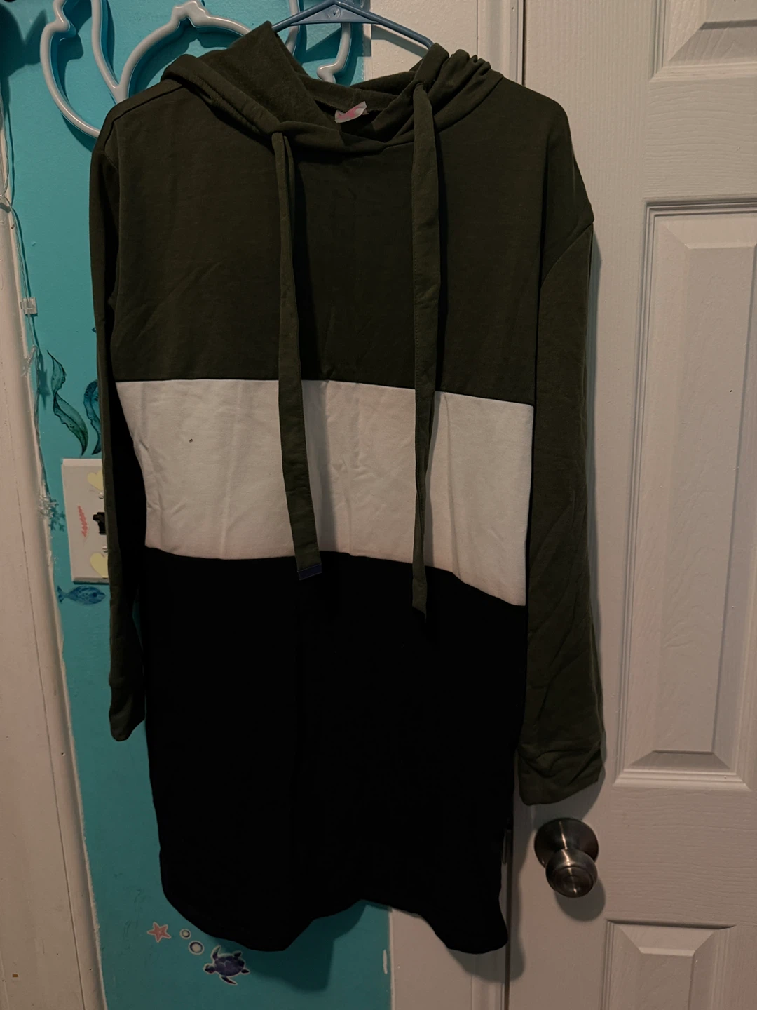 Color Block Hoodie Dress XL/G