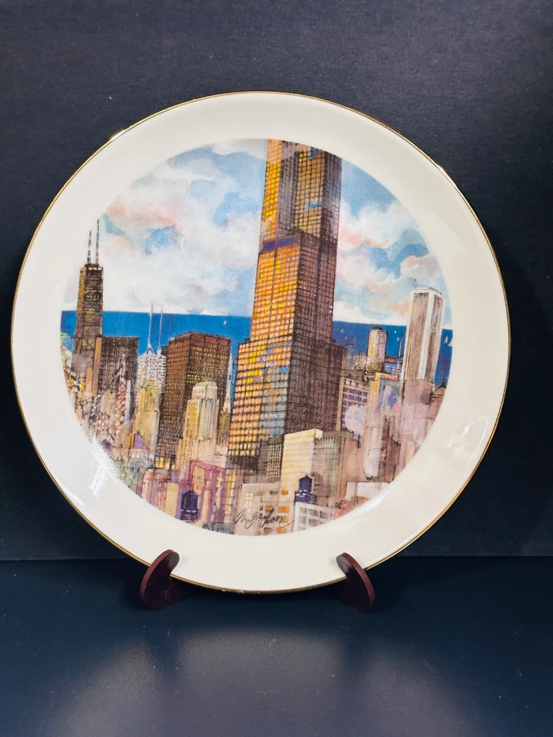 Franklin McMahon A Chicago Summer Evening 1974 Chicago  Plate