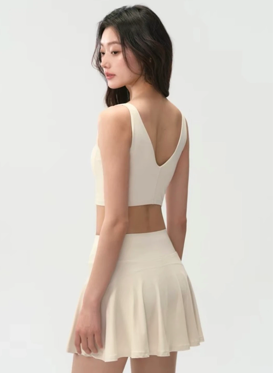 BNWT Cream Tank Top and Skirt Set- size S