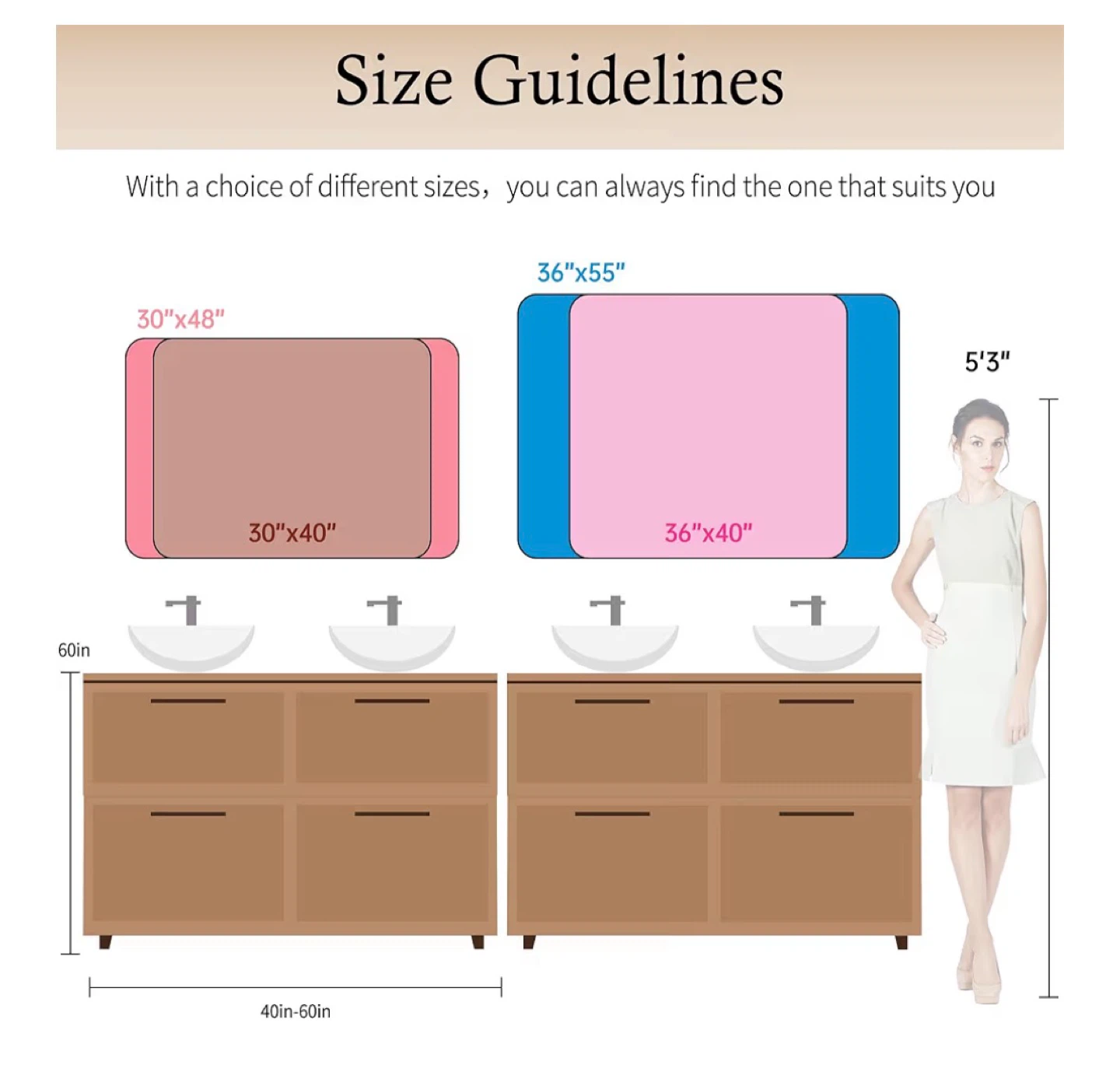 Rectangular Bathroom Mirror - 30" x 40" - photo 5