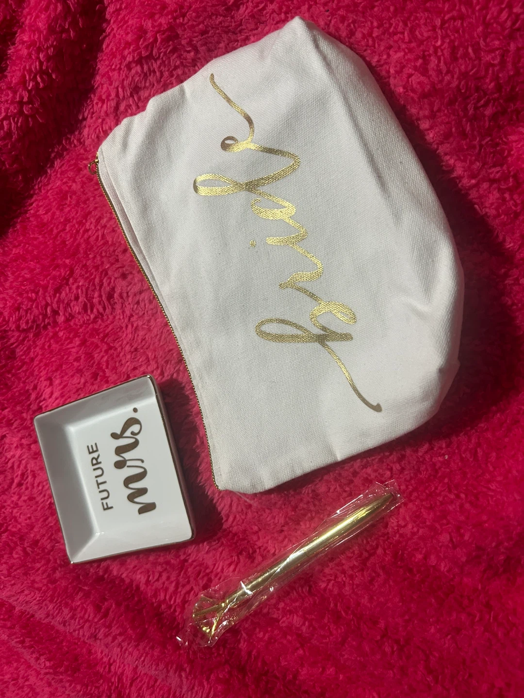 Future Mrs. Bridal makeup bag & Ring Dish Set