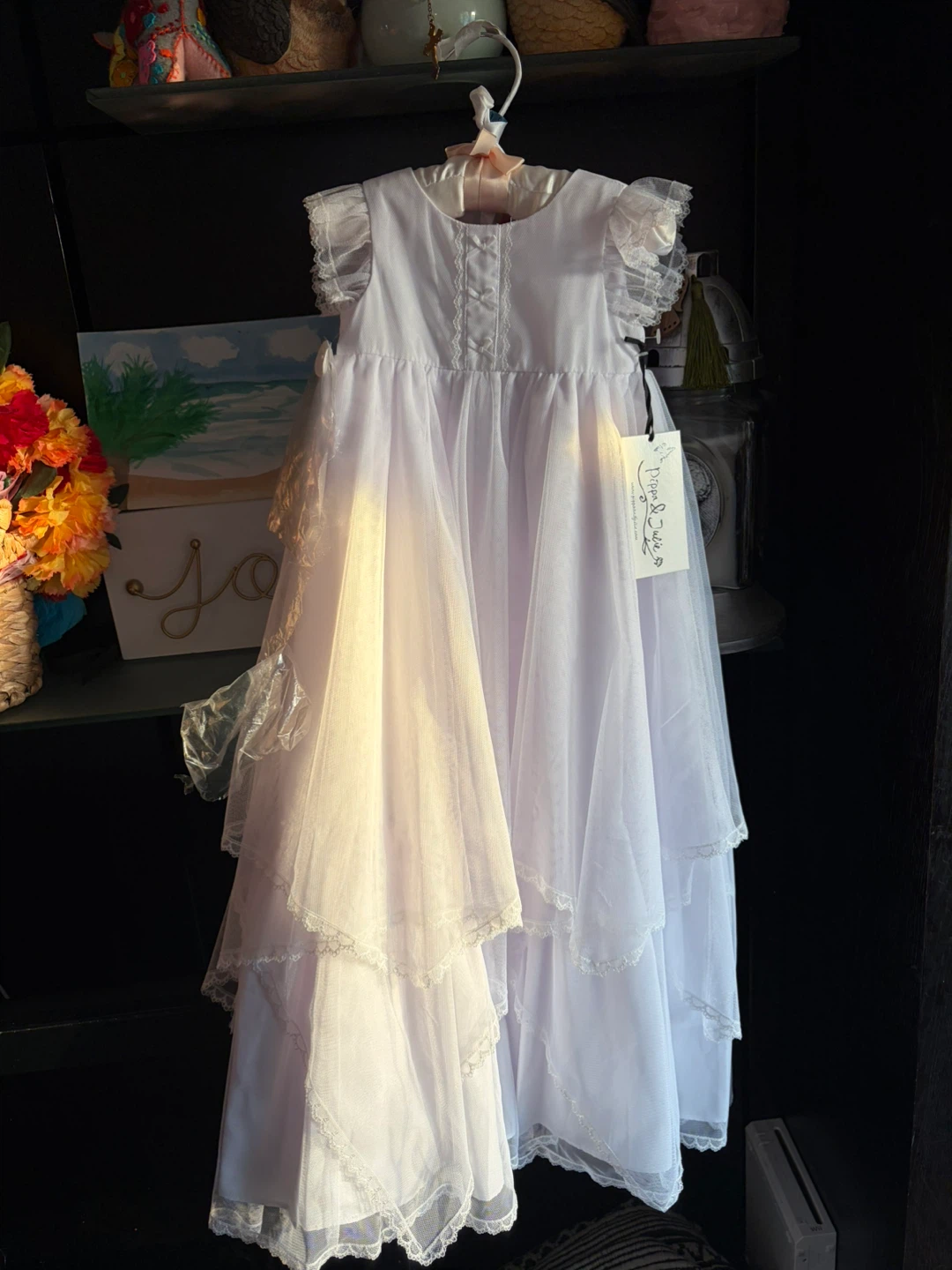 2 White Christening Gown 0/3M & 3/6 months