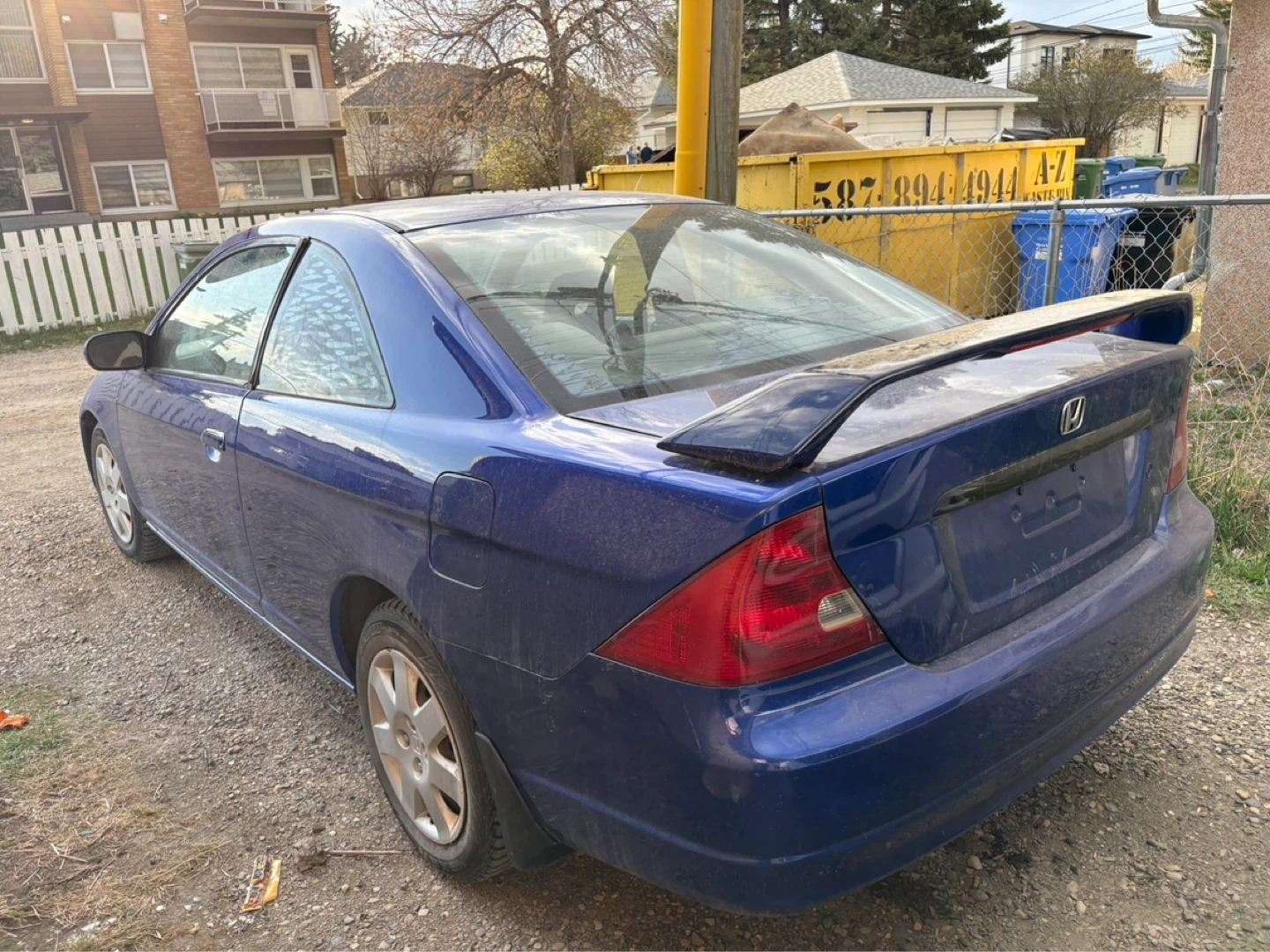 Blue Honda Civic Coupe Manual Trans - photo 3