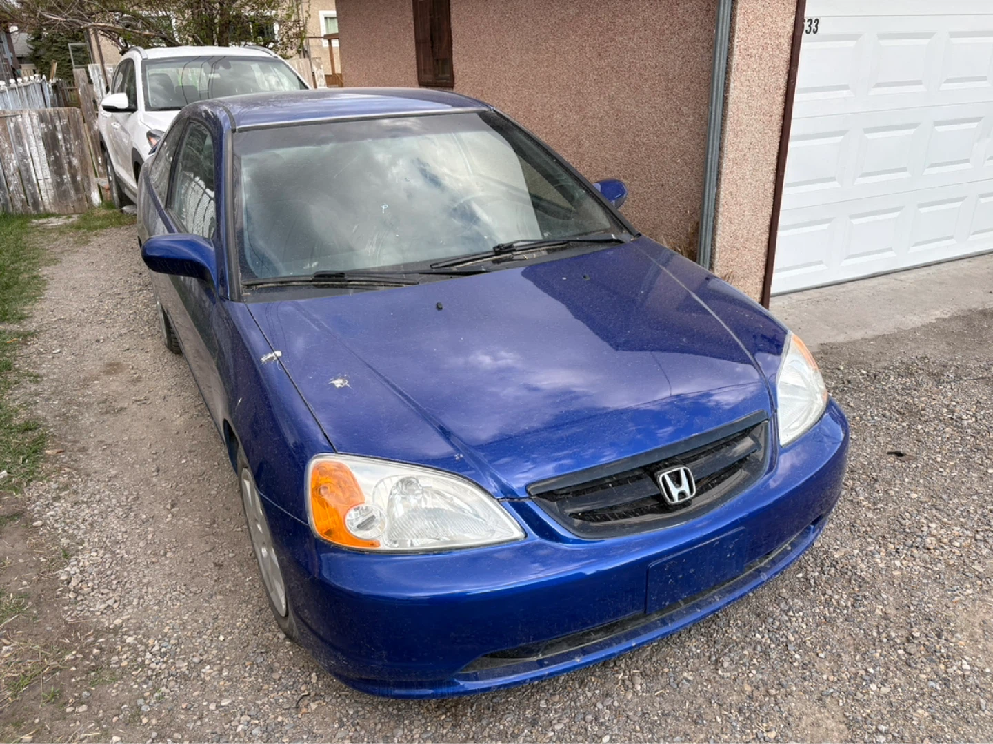 Blue Honda Civic Coupe Manual Trans