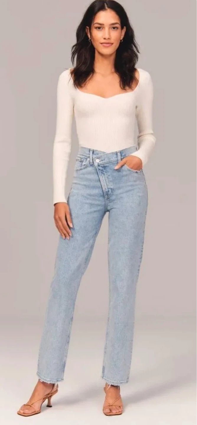 Abercrombie & Fitch Light Wash Denim Jeans Size 28 - photo 5