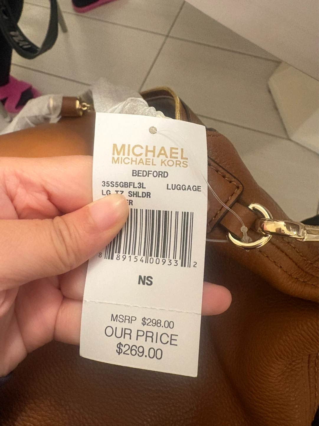 Michael Kors Bedford Luggage Leather Shoulder Bag - photo 3