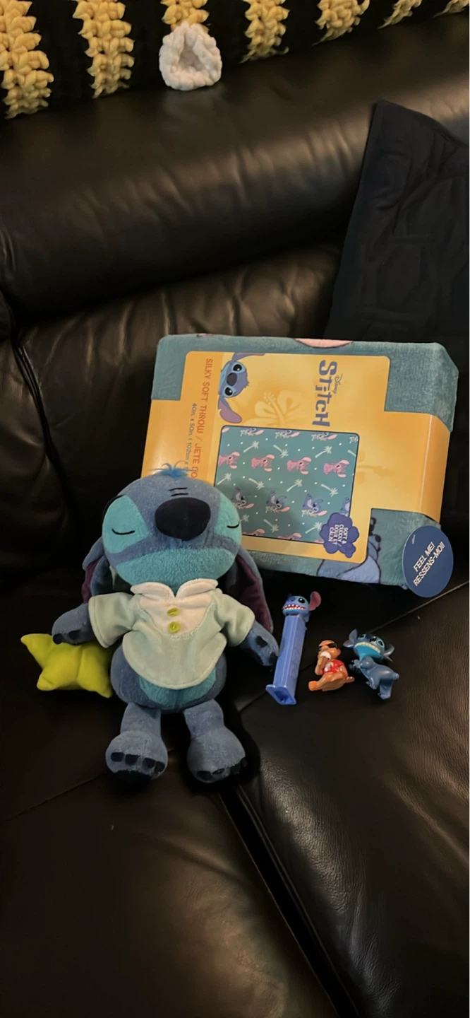 Disney Stitch blanket, toys, stuffed animal