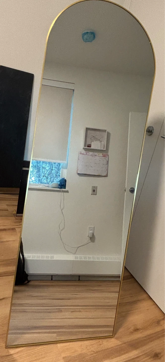 Arched Gold Framed Mirror - photo 2