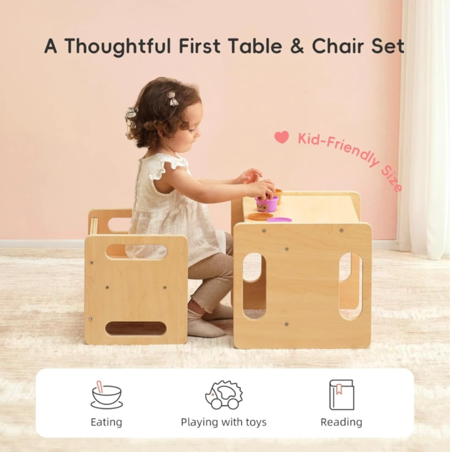 OOOK Wood Montessori Weaning Table and Chair Set - photo 4