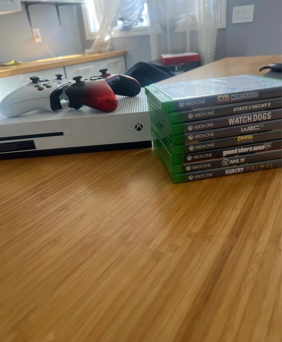 Xbox One S Console with 7 Games & Controllers