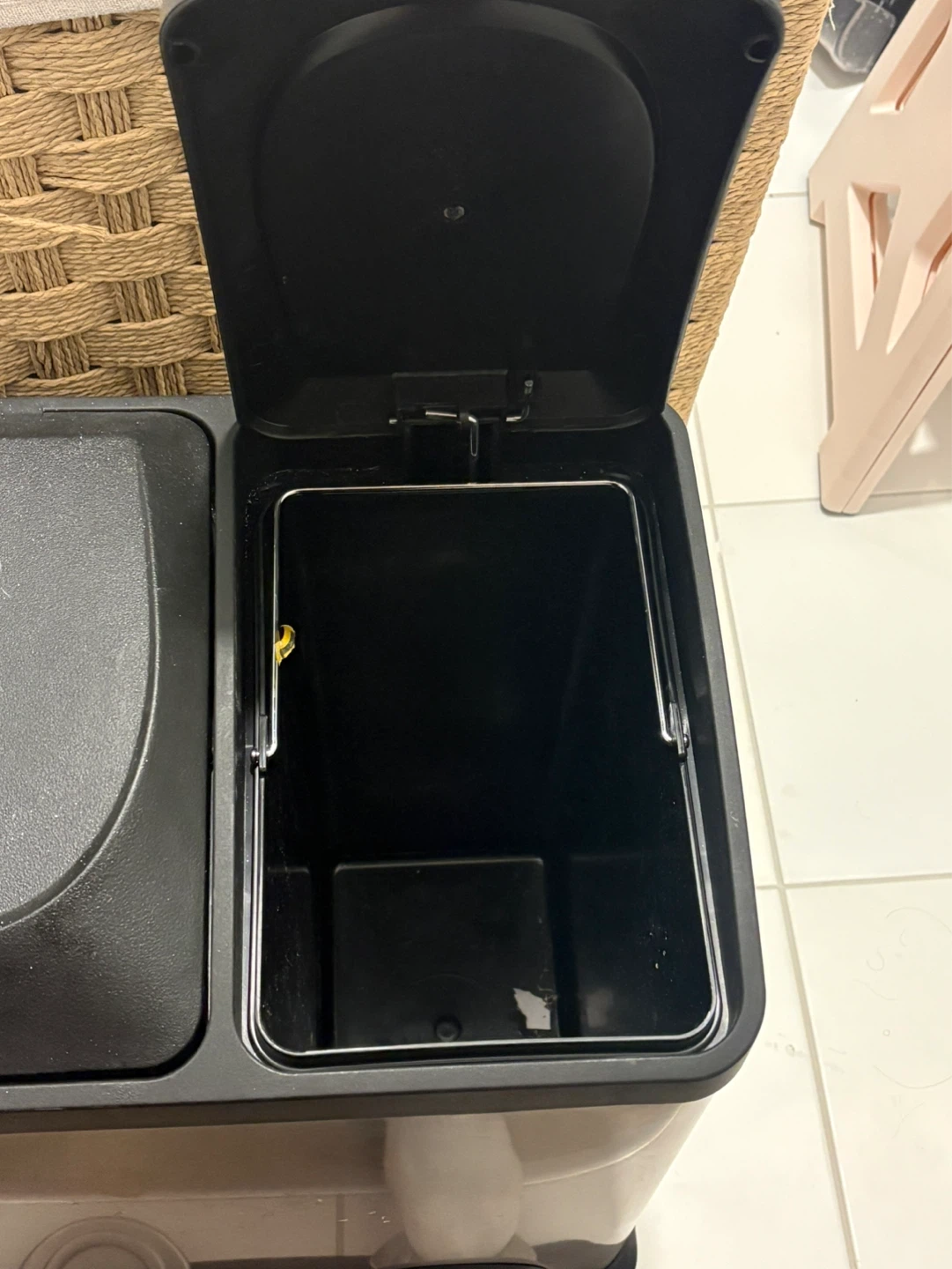 Stainless Steel Rectangular Dual Compartment Step Can - photo 3