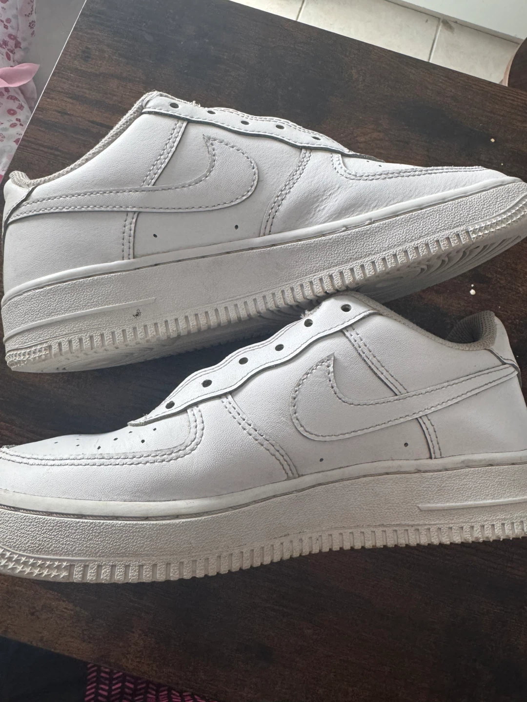 Nike Air Force 1 White Leather Sneakers
