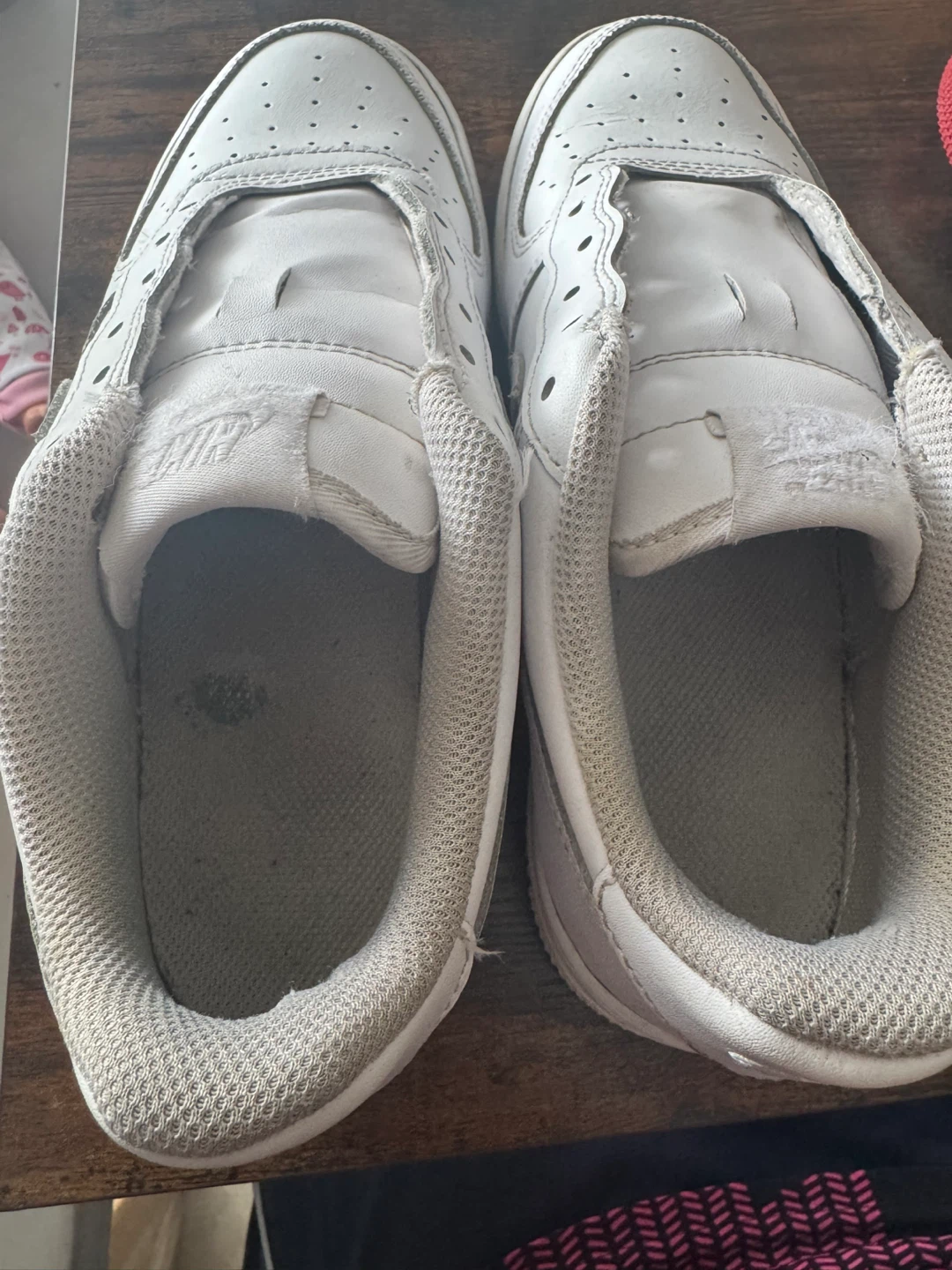 Nike Air Force 1 White Leather Sneakers - photo 2