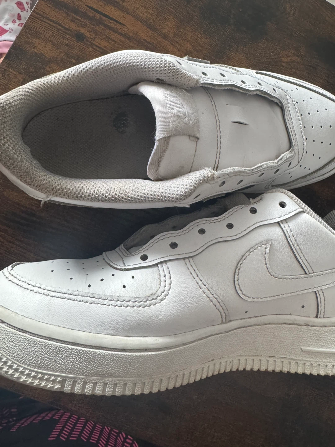 Nike Air Force 1 White Leather Sneakers - photo 3
