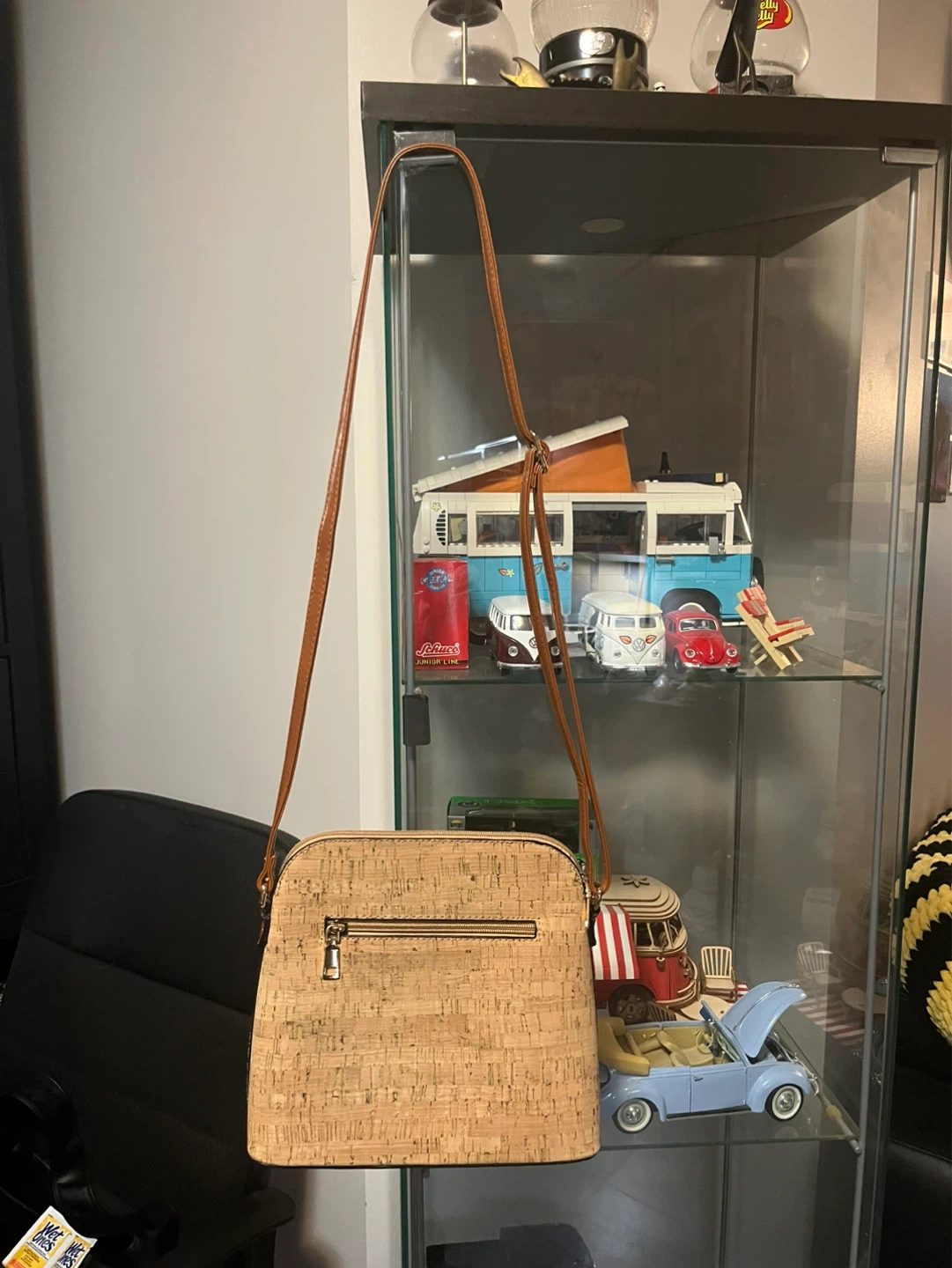 Cork Crossbody Bag with Mosaic Pattern - photo 2