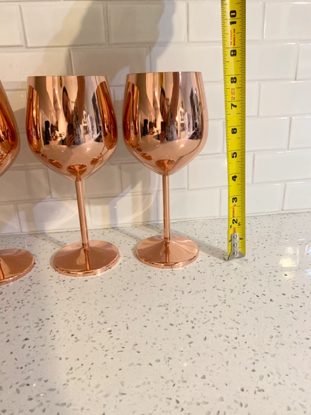 Set of 4 Rose Goblets / Wine Glasses – Modern Barware - photo 2