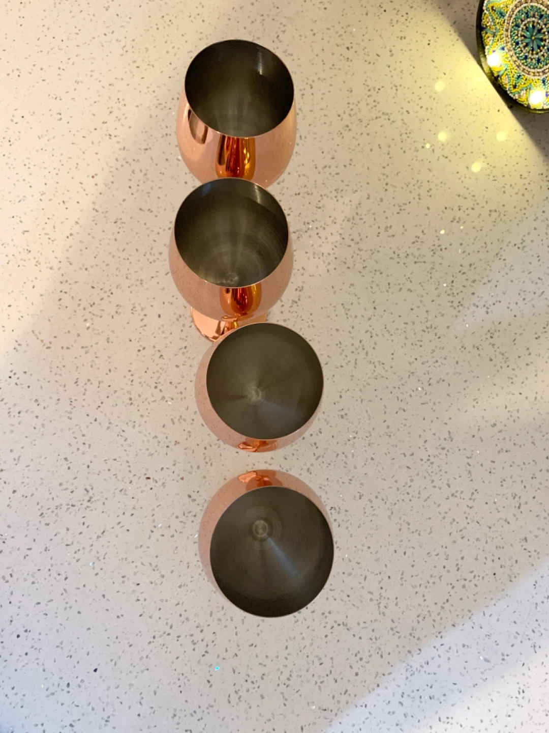 Set of 4 Rose Goblets / Wine Glasses – Modern Barware - photo 3