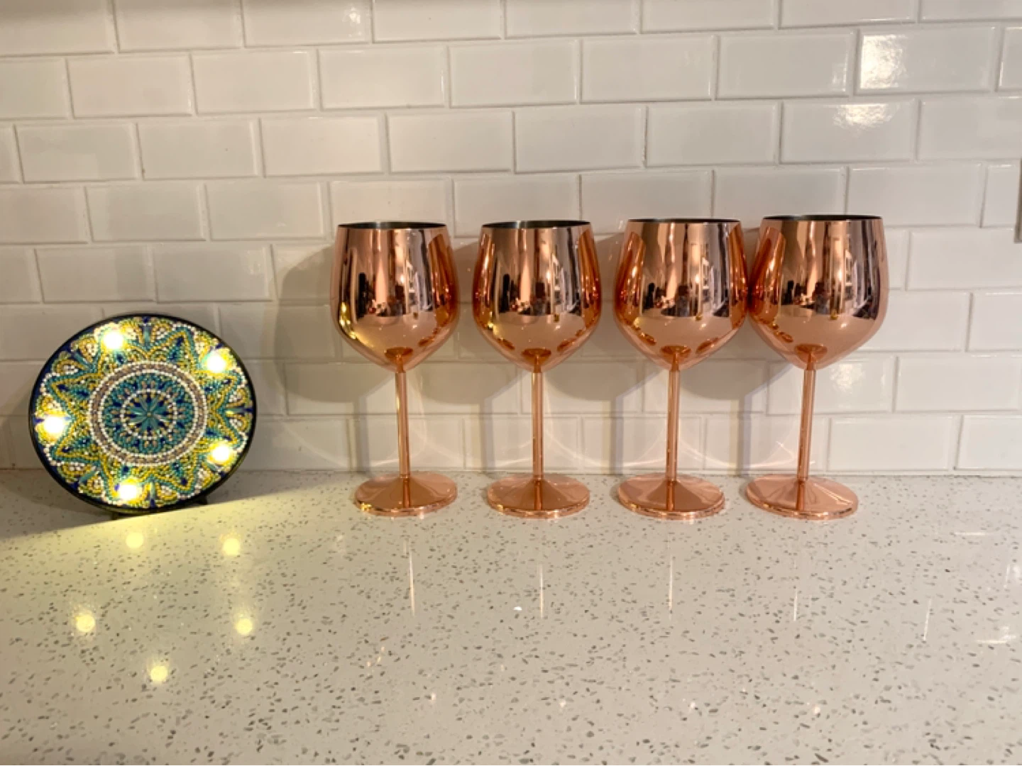Set of 4 Rose Goblets / Wine Glasses – Modern Barware