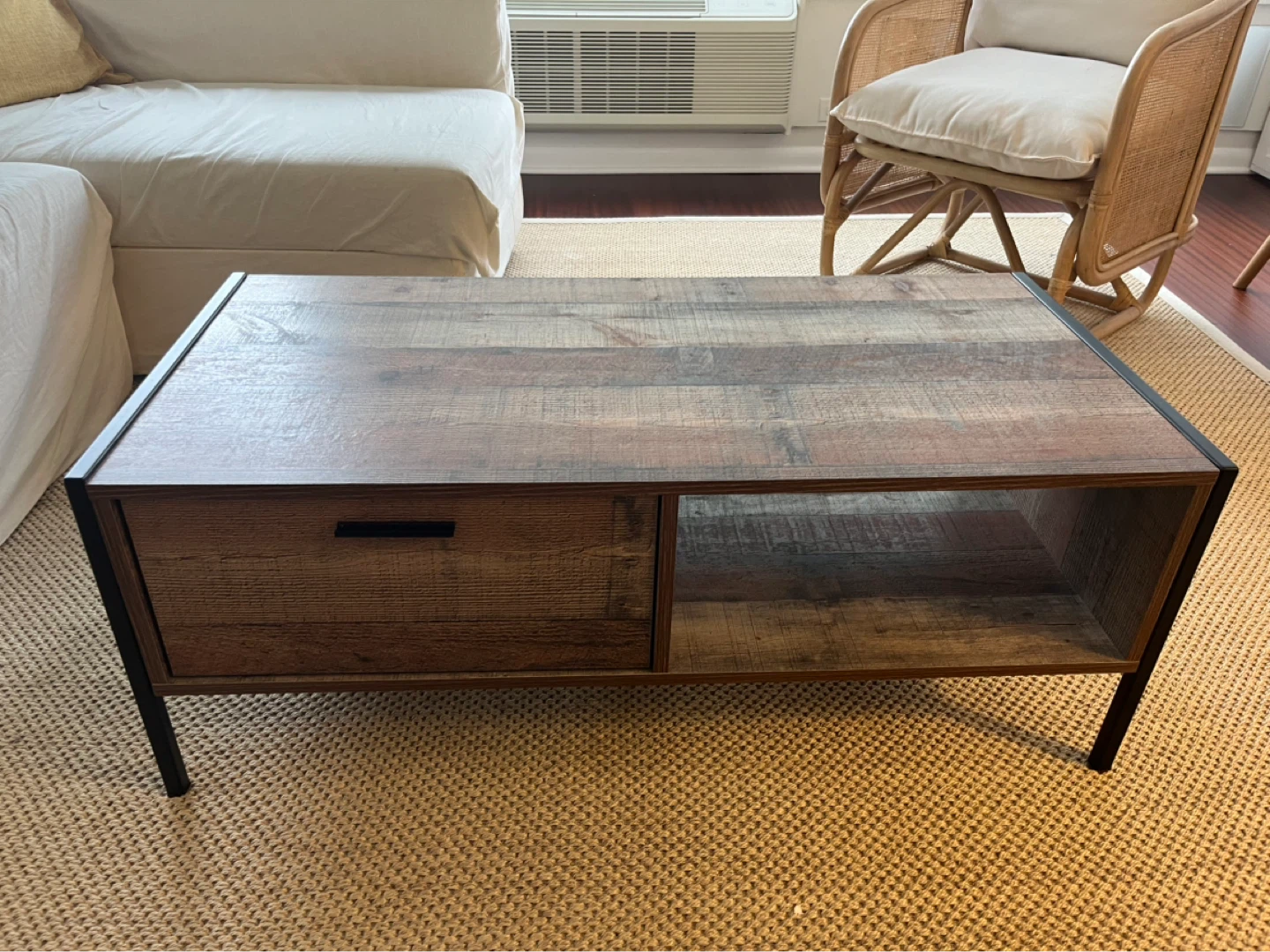 Coffee Table with Drawer and Shelf