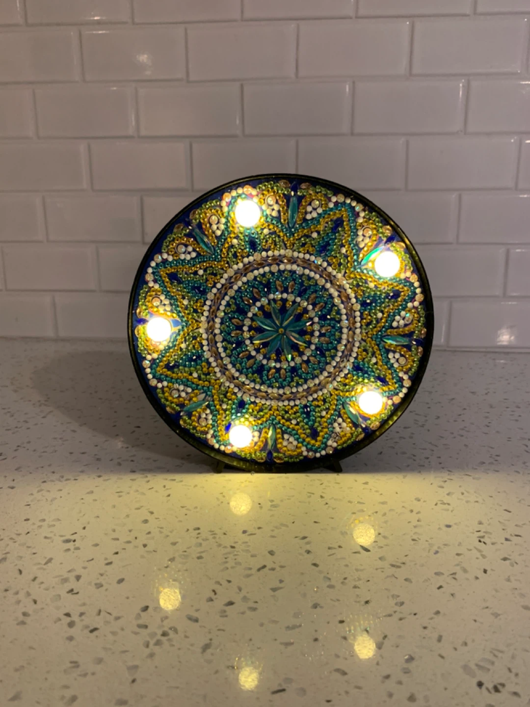 Handcrafted Mandala Beaded Decorative Light / Wall Art - photo 3