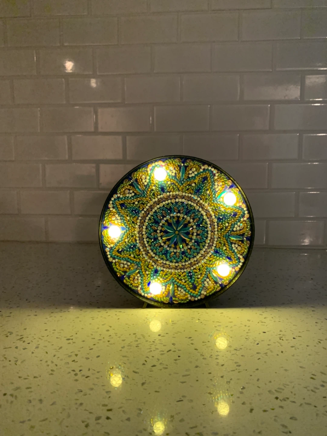 Handcrafted Mandala Beaded Decorative Light / Wall Art - photo 4