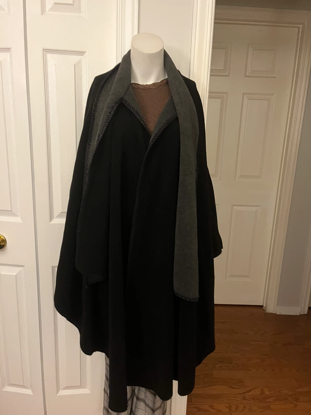 Black Poncho with Scarf - It's Your Adventure