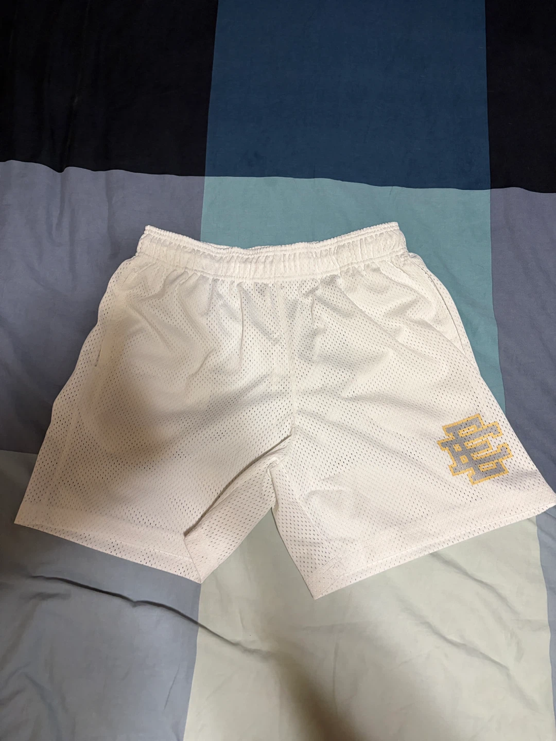 Eric Emanuel White Mesh Shorts XL