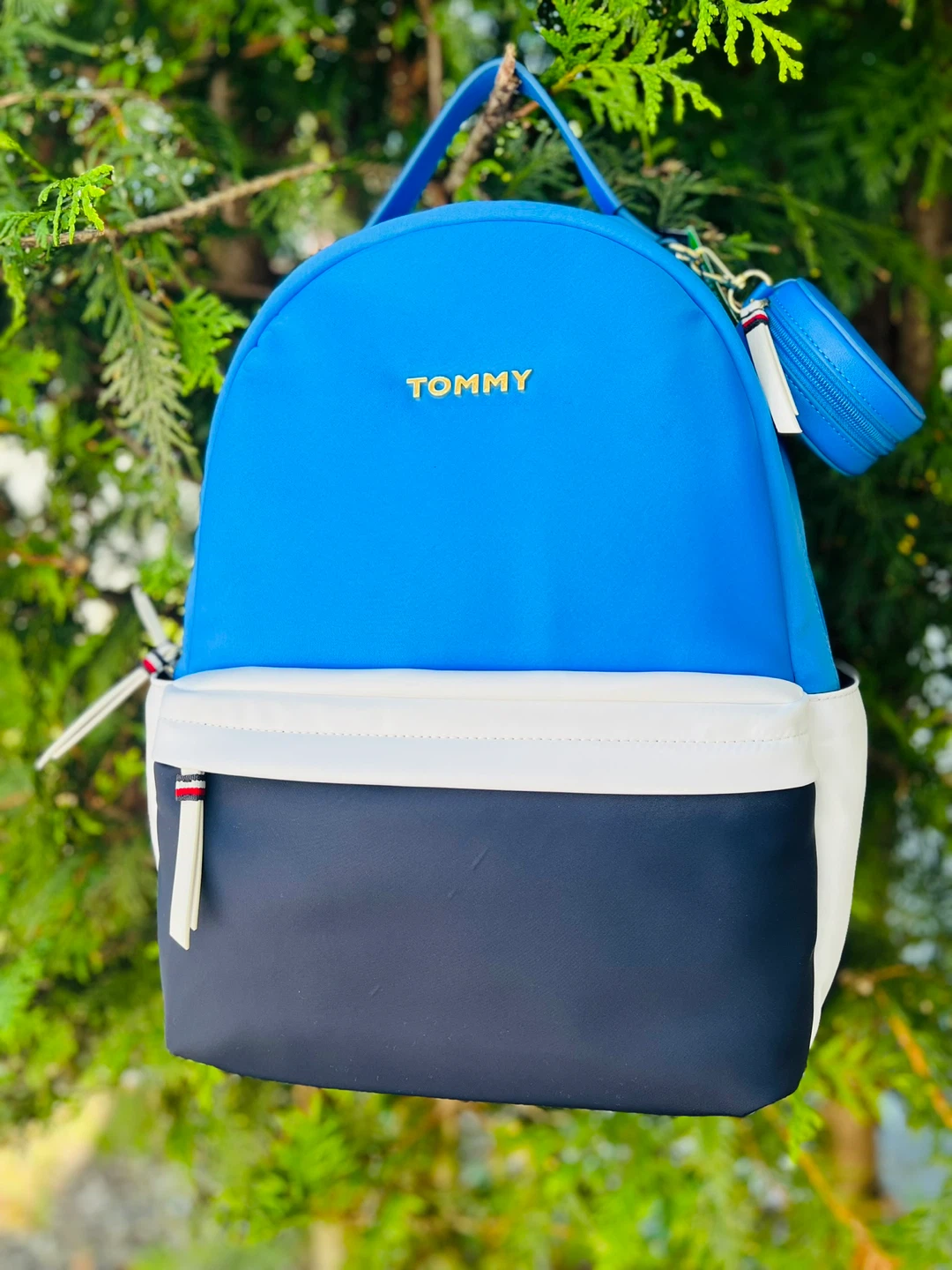 Tommy Hilfiger Blue Backpack with Coin Purse