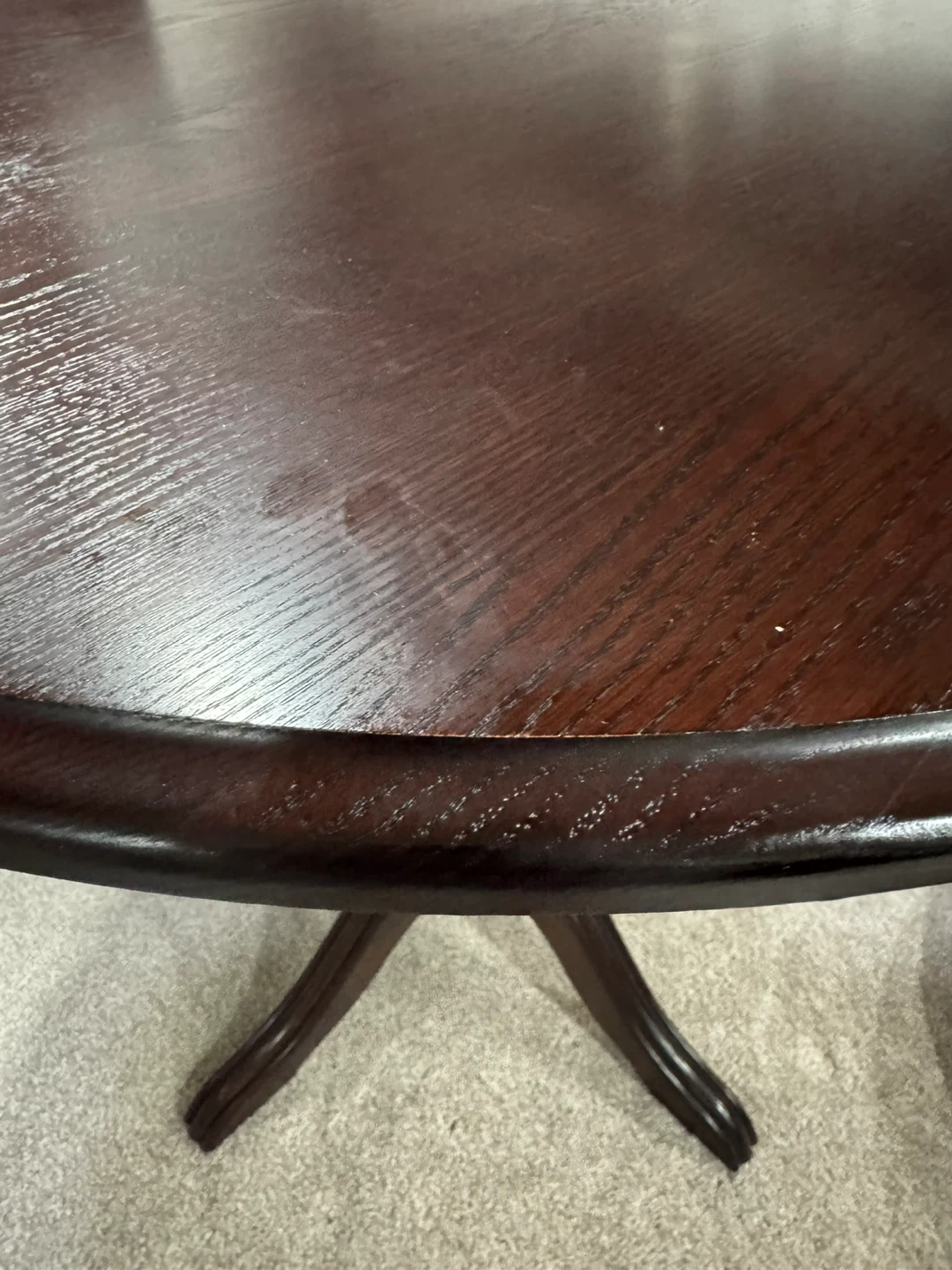 Round Pedestal Dining Table with 2 Swivel Chairs - photo 5