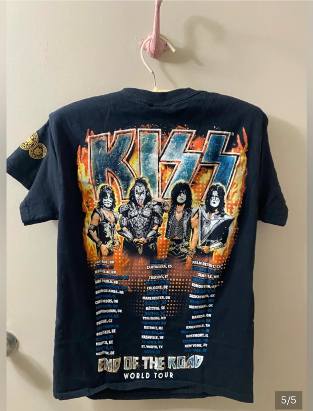 KISS End of the Road World Tour T-Shirt - Size Small - photo 2
