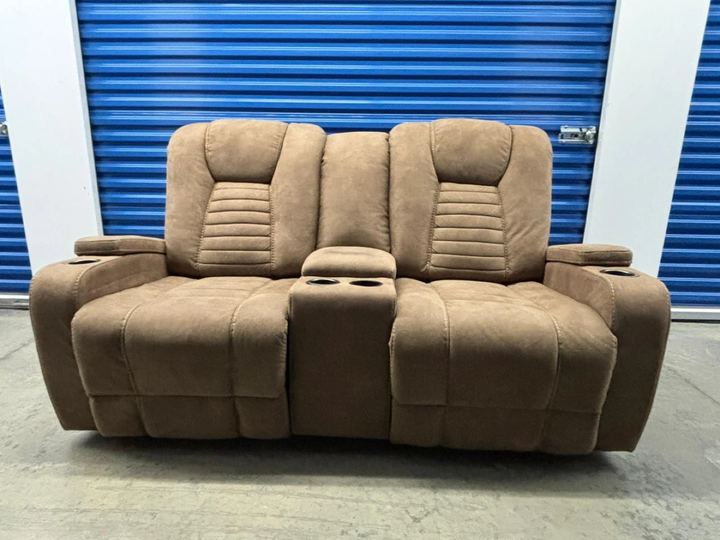 Moving Sale - Reclining Loveseat with Cup Holders