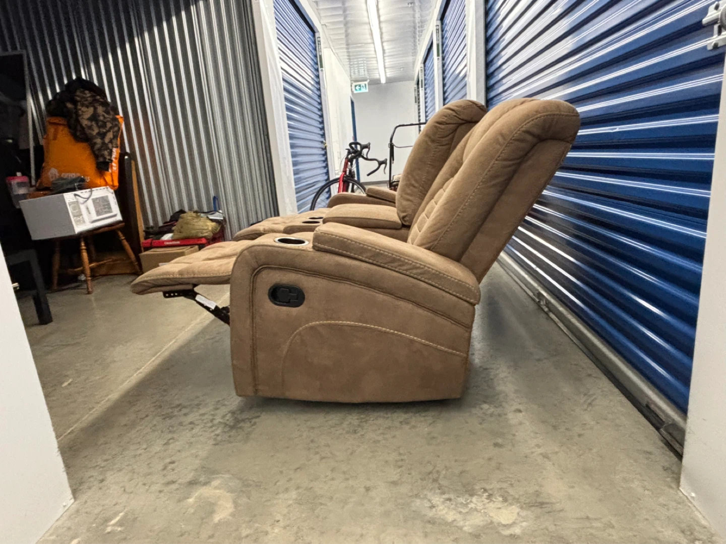 Moving Sale - Reclining Loveseat with Cup Holders - photo 3