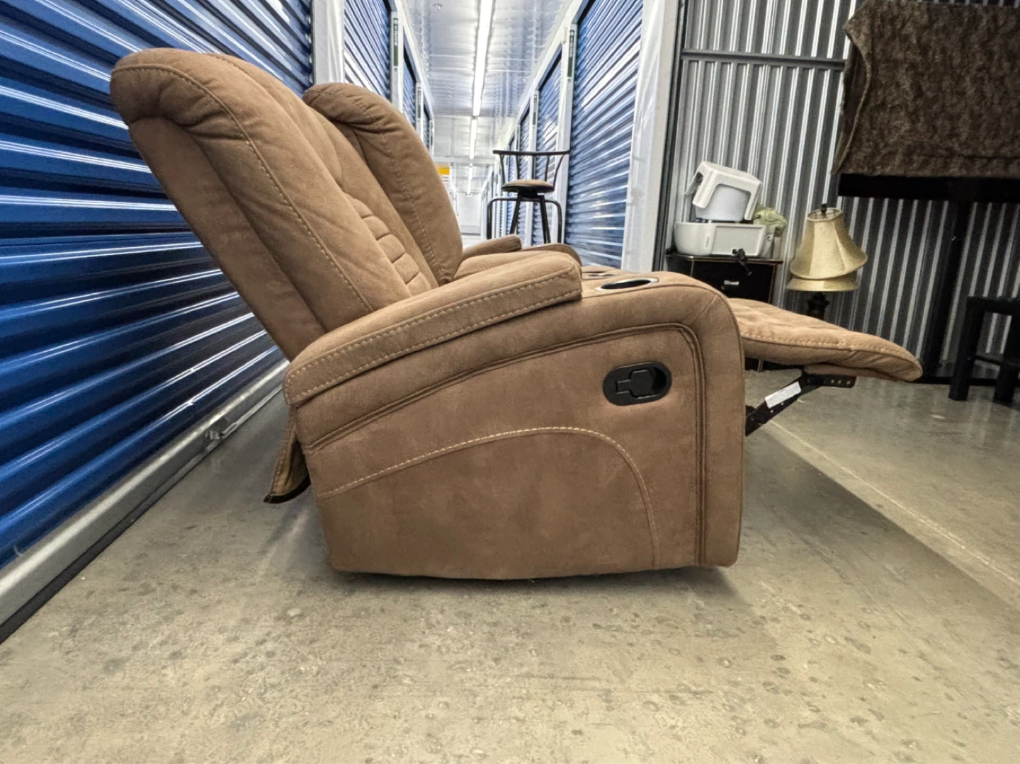 Moving Sale - Reclining Loveseat with Cup Holders - photo 4
