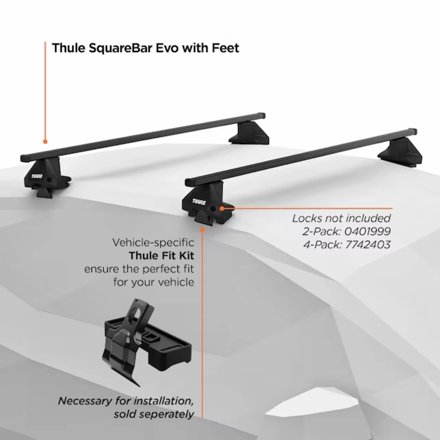 Thule Roof Rack Crossbars - photo 2