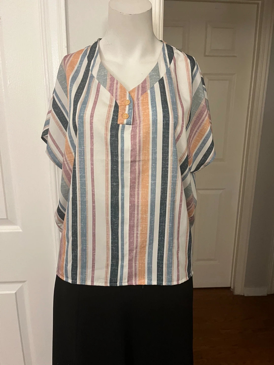 Striped V-Neck Top